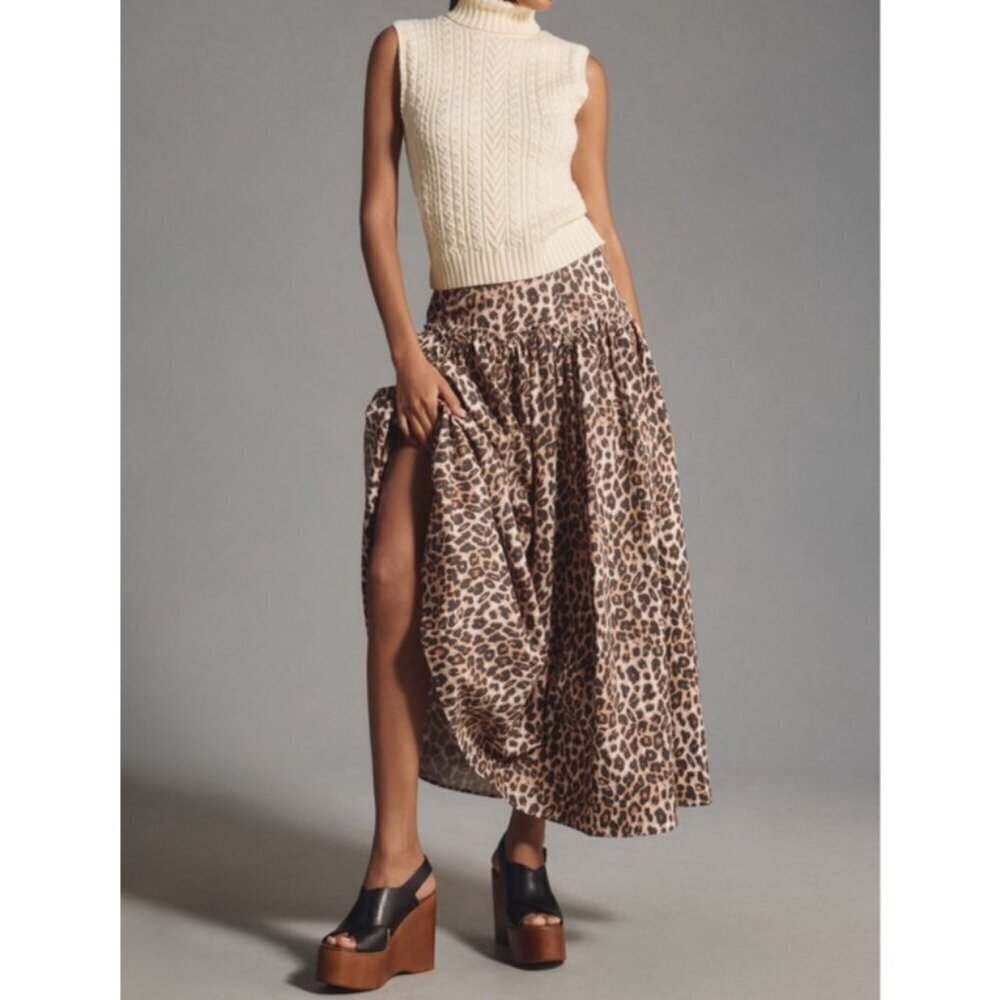 Anthropologie Mare Mare x Anthropologie Basque-Waist Maxi Skirt XL